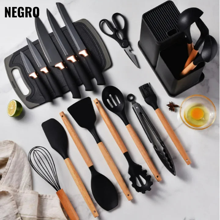 Set x 19 PIEZAS 🔥 - Utensilios Premium Para Tu Cocina 🍳👨‍🍳